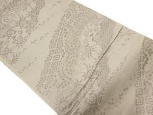 道長取りに花古典柄模様織出し袋帯